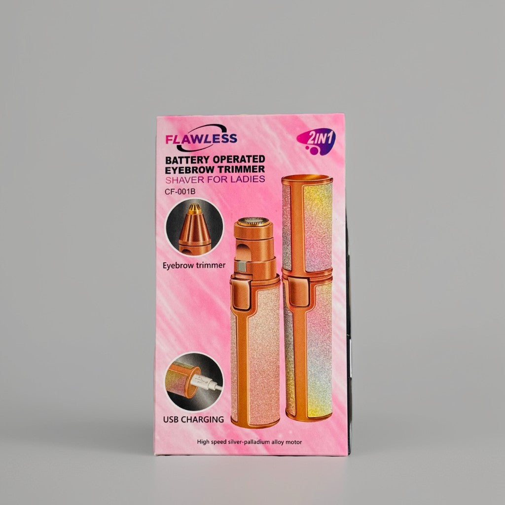 Flawless 2-in-1 Eyebrow Shaver & Trimmer – Precision & Smooth Finish